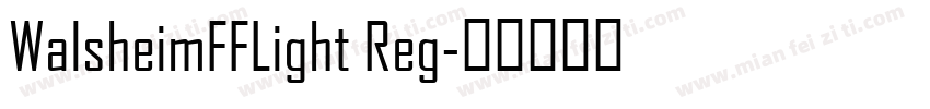 WalsheimFFLight Reg字体转换